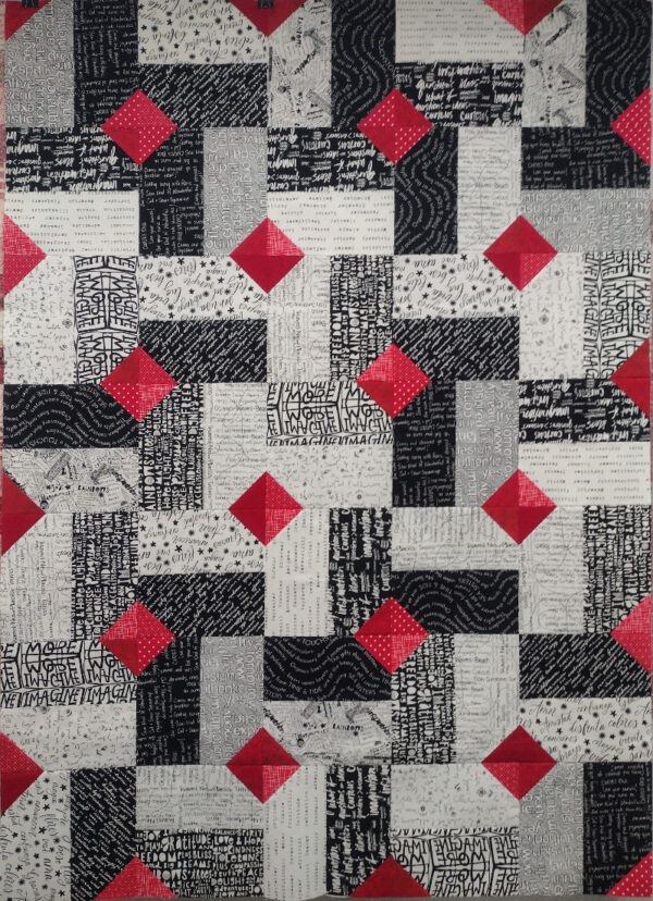 Black, White & Read All Over Quilt Kit