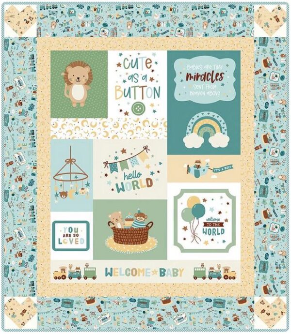 Cute as a Button (Baby Boy) Quilt Kit