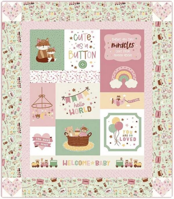 Cute as a Button (Baby Girl) Quilt Kit