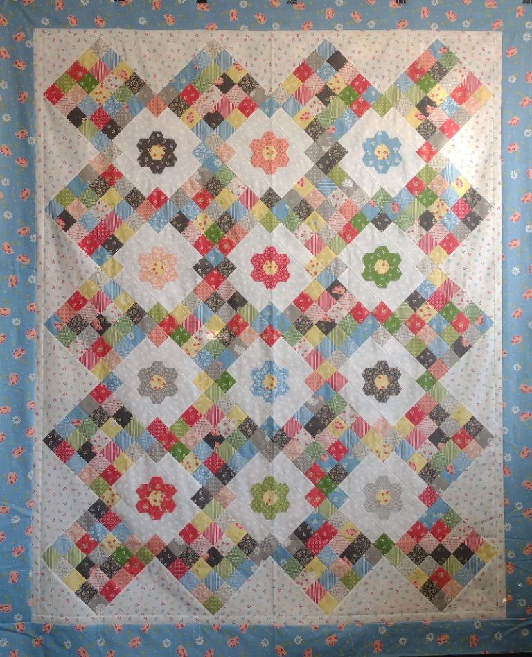 Emma's Garden Quilt Kit Field to Fabric Quilt Company LLC